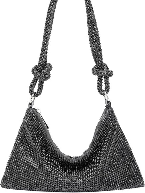 Handbags - Sparkly Rhinestone Evening Clutch – Women’s Small Dressy Purse for Party & Night